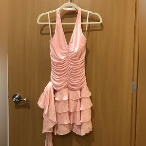 BCBG Max Azria silk mini dress in blush pink - NWT